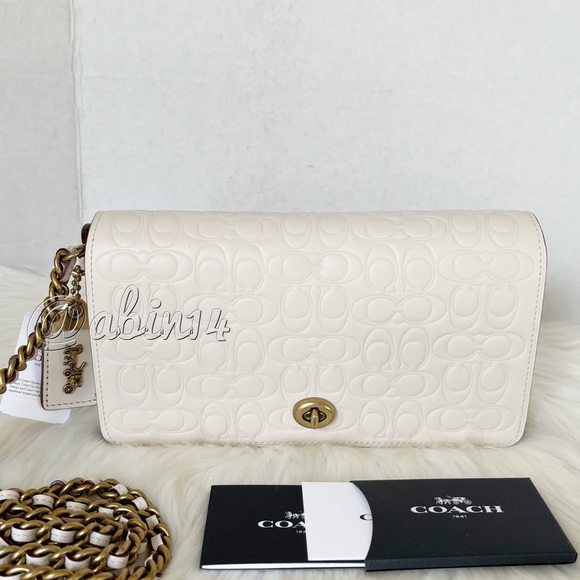 NWT Coach 1941 Dinky in Signature Leather with Chain Leather Strap - Picture 10 of 10